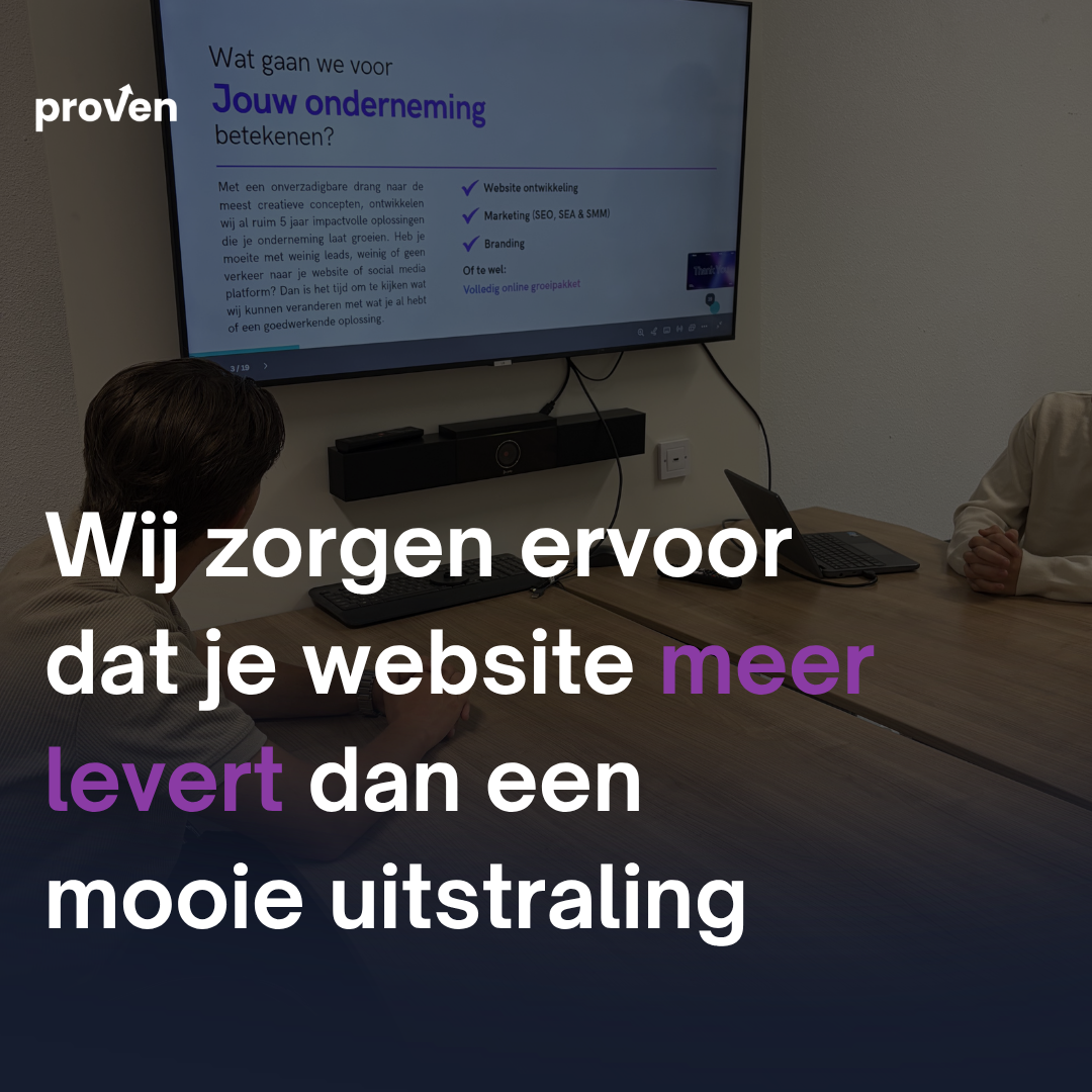 Websiteproject van Proven Media